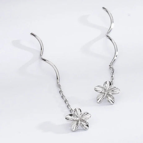 Delicate Flower Drop Earrings