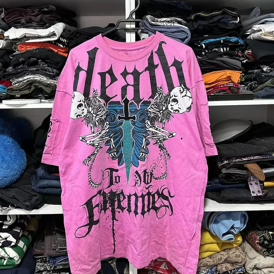 Winged Cross Grunge T-Shirt