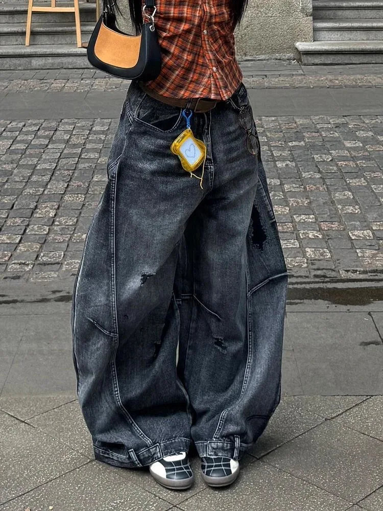 Y2K Baggy Wide Leg Denim Jeans