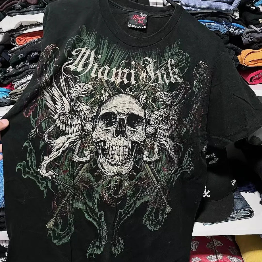 Winged Cross Grunge T-Shirt