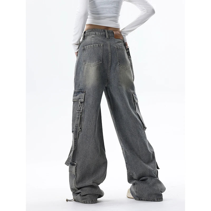 Extreme Wide-Leg Cargo Jeans