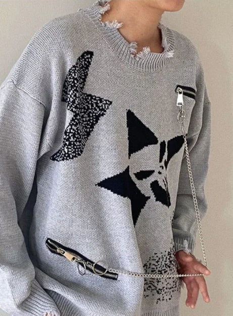 Crimson Chaos Kettenpullover