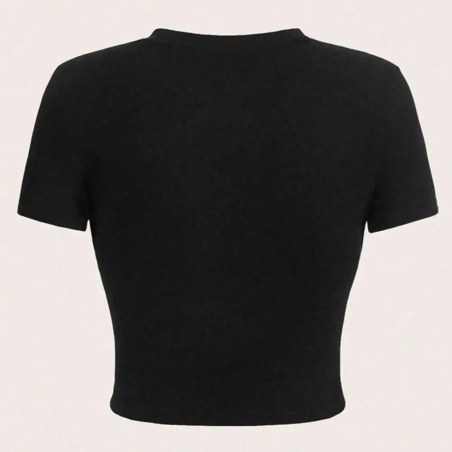 Money Talks Graphic Crop Top