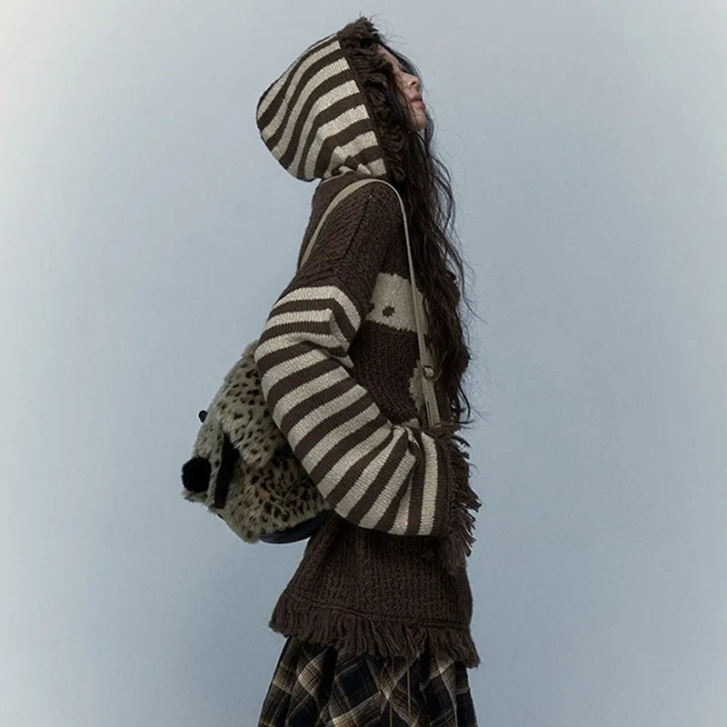 Panda Punk Fringed Sweater