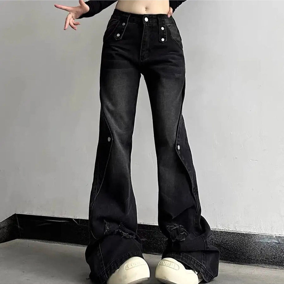 Y2k Wide Leg High Waist Jeans