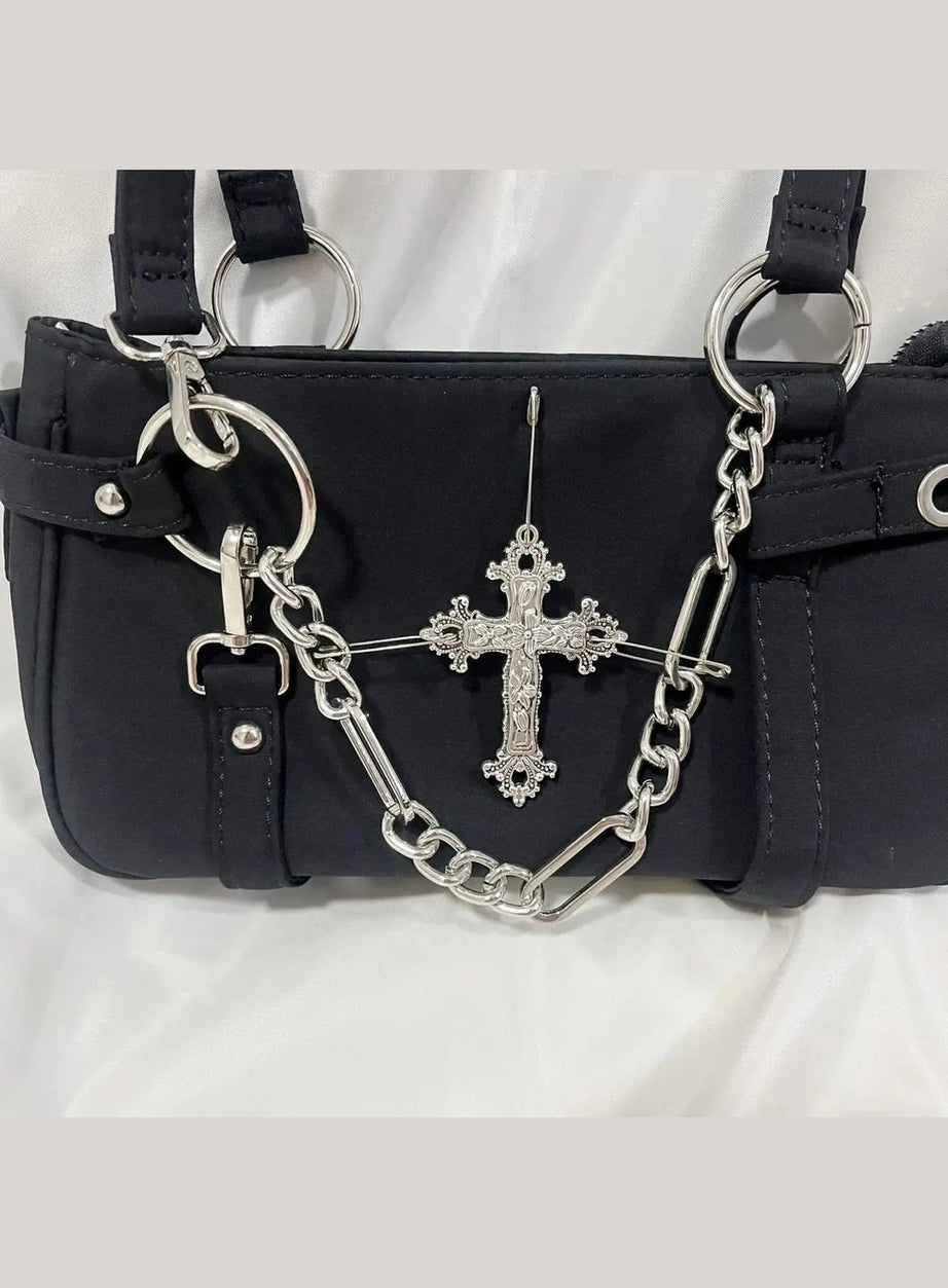 Gothic Cross Chain Shoulder Bag