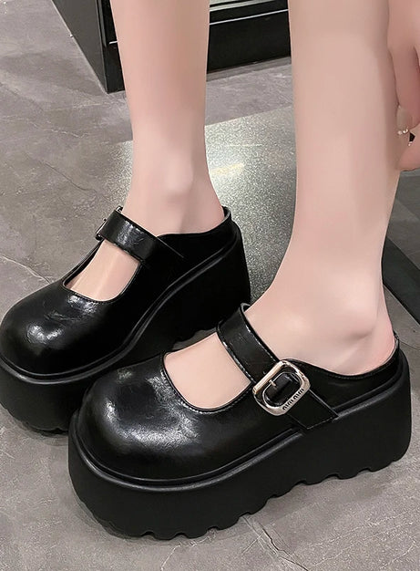 Grunge Dolly Platform  Slippers