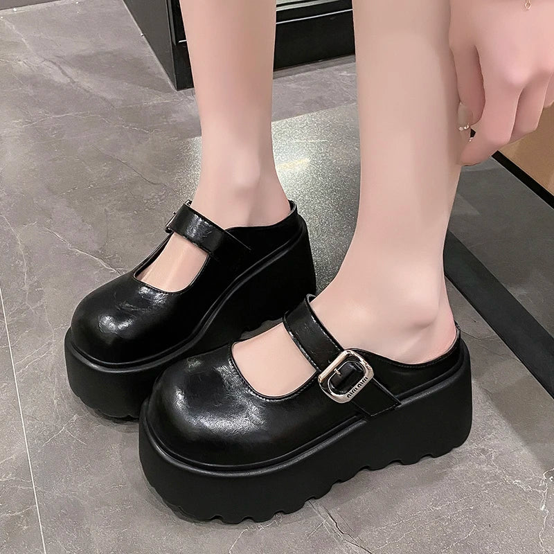 Grunge Dolly Platform  Slippers