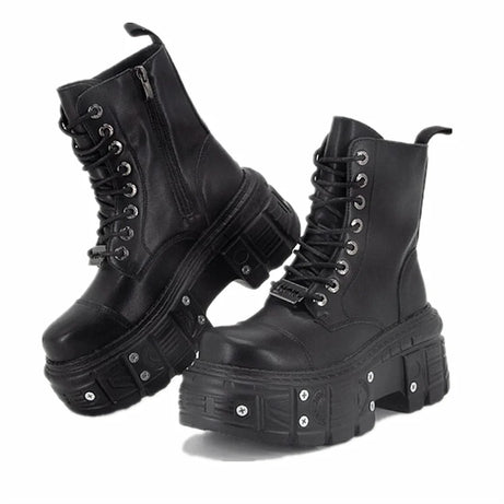 Neo-Punk Platform Combat Boots