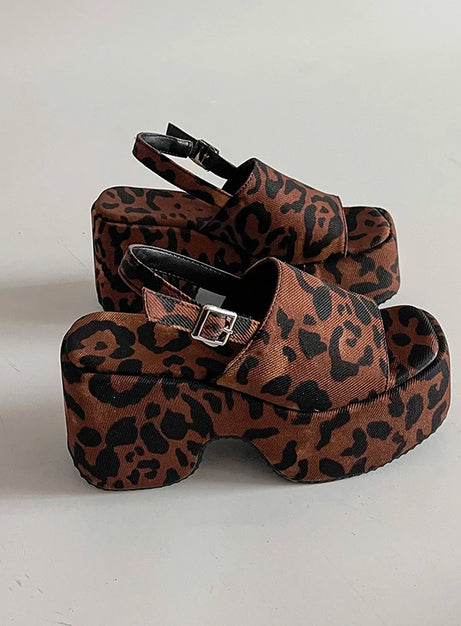 Wild Prowl Leopard Chunky Sandals
