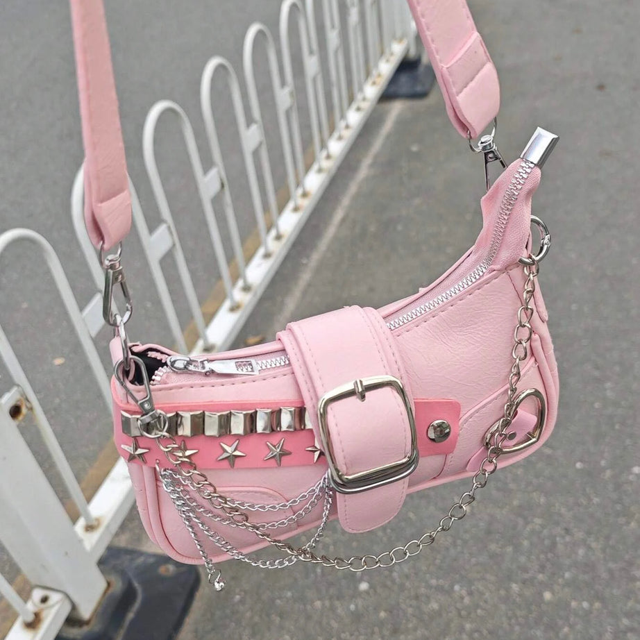 Y2K Star Studded Shoulder Bag