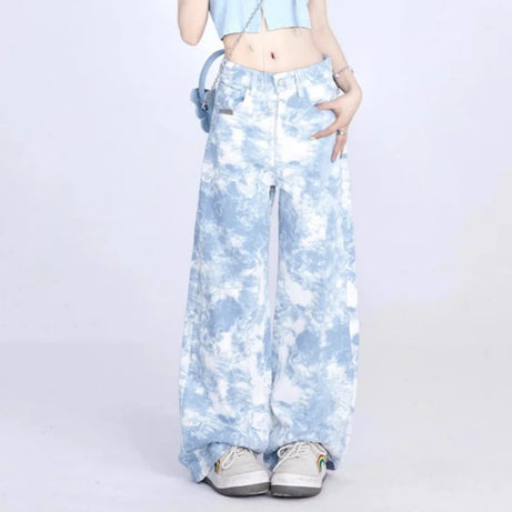 Sky Wash Wide-Leg Jeans