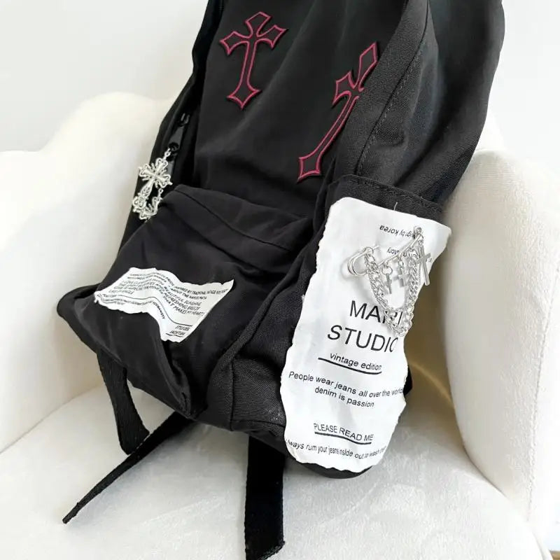 Crimson Cross Gothic Backpack