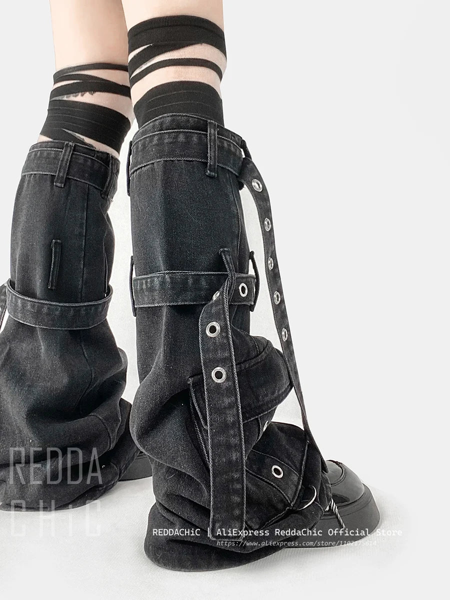 Cyberpunk Chaos Buckle Leg Warmers
