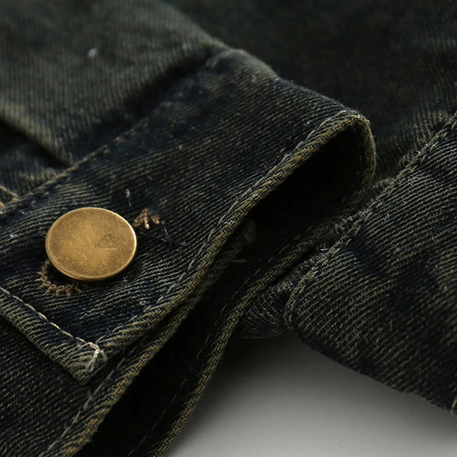 Y2k Distressed Midnight Denim Jacket