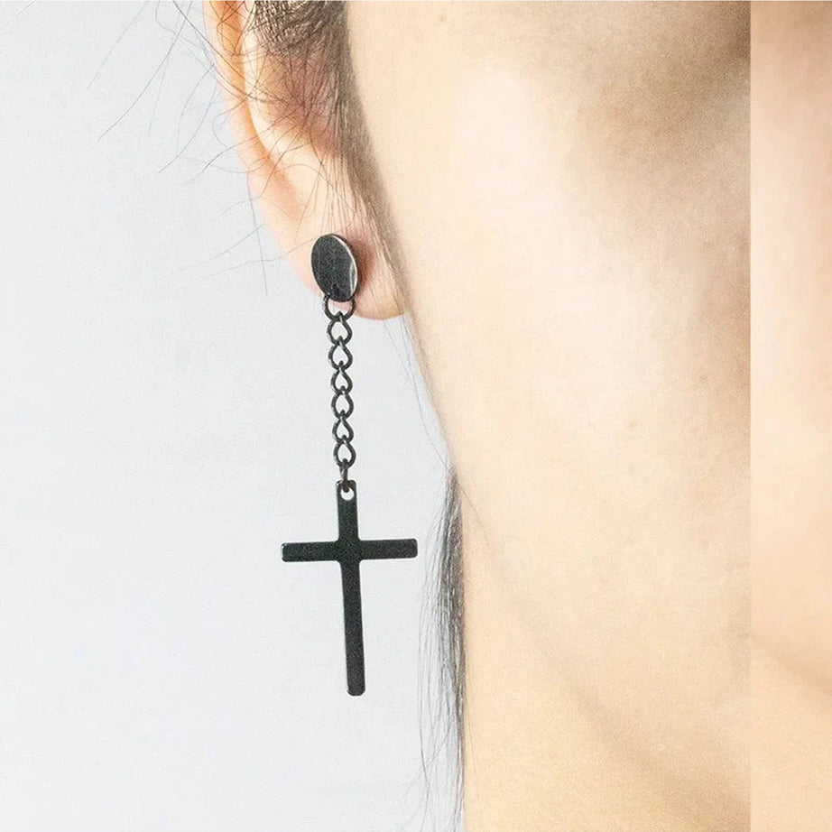 Y2k New Sweet Cool Wind Cross Twist Earrings Women Temperament Metal Chain Creative Geometric Earring Party Jewelry Gift