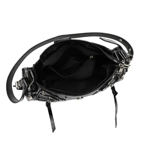 Riot Buckle Studded Shoulder Bag