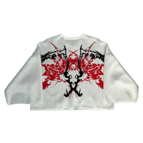 Black Metal Flame Graphic Sweater