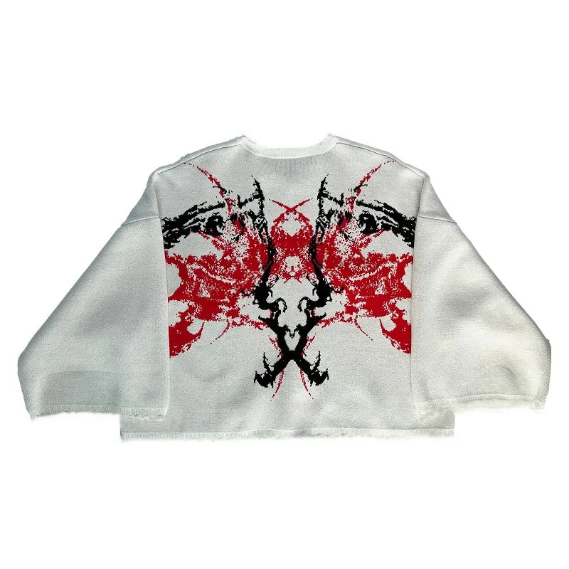 Black Metal Flame Graphic Sweater