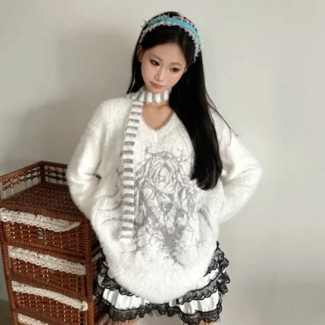 Ethereal Frost Knit Sweater