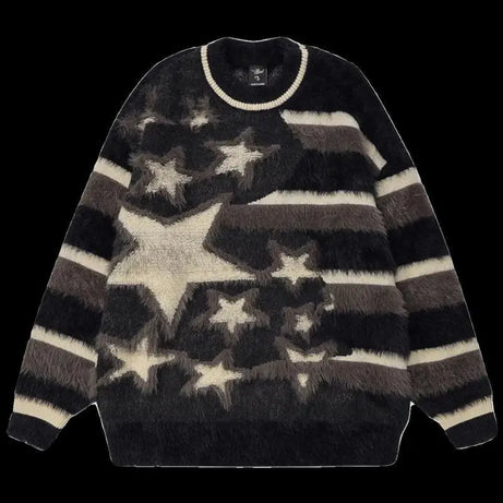 Fuzzy Galaxy Star Sweater
