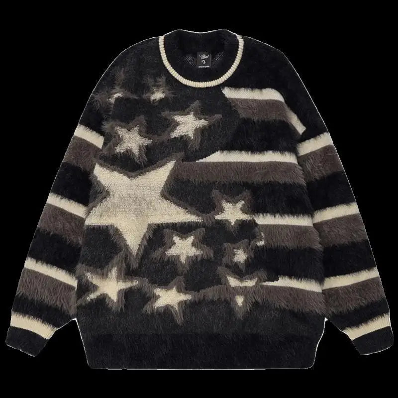 Fuzzy Galaxy Star Sweater