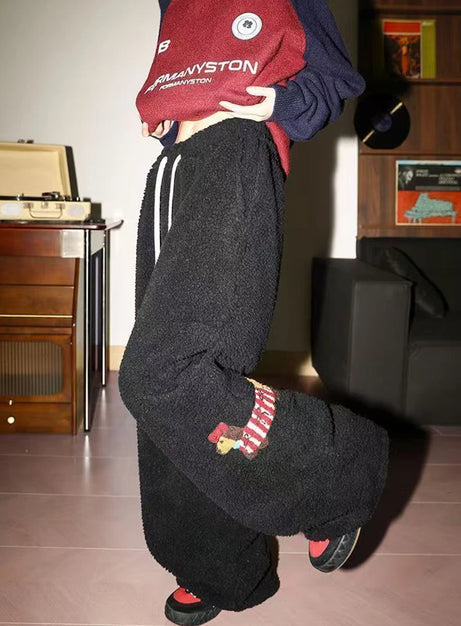 Plüschhund-Hosen mit Kordelzug