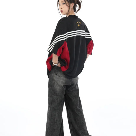 Oversized Varsity Sport Jersey Top