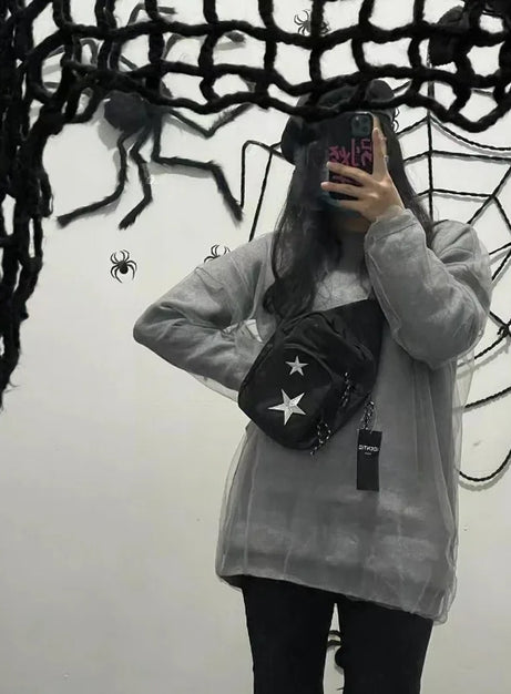 Midnight Star Schultertasche aus Nylon