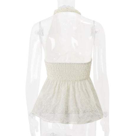 Ivory Petal Tie Top