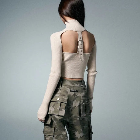 Urban Edge Cropped Knit Jacket