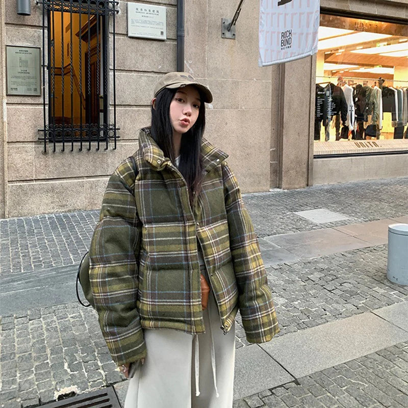 Forest Check Puffer Jacket