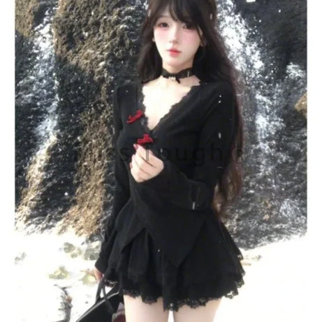 Midnight Doll Lace Set