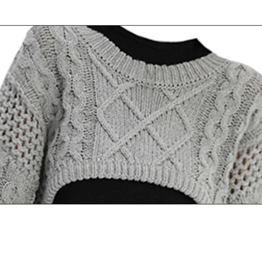 Y2k Cable Knit Bolero Sweater