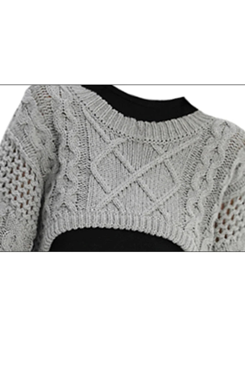 Y2k Cable Knit Bolero Sweater