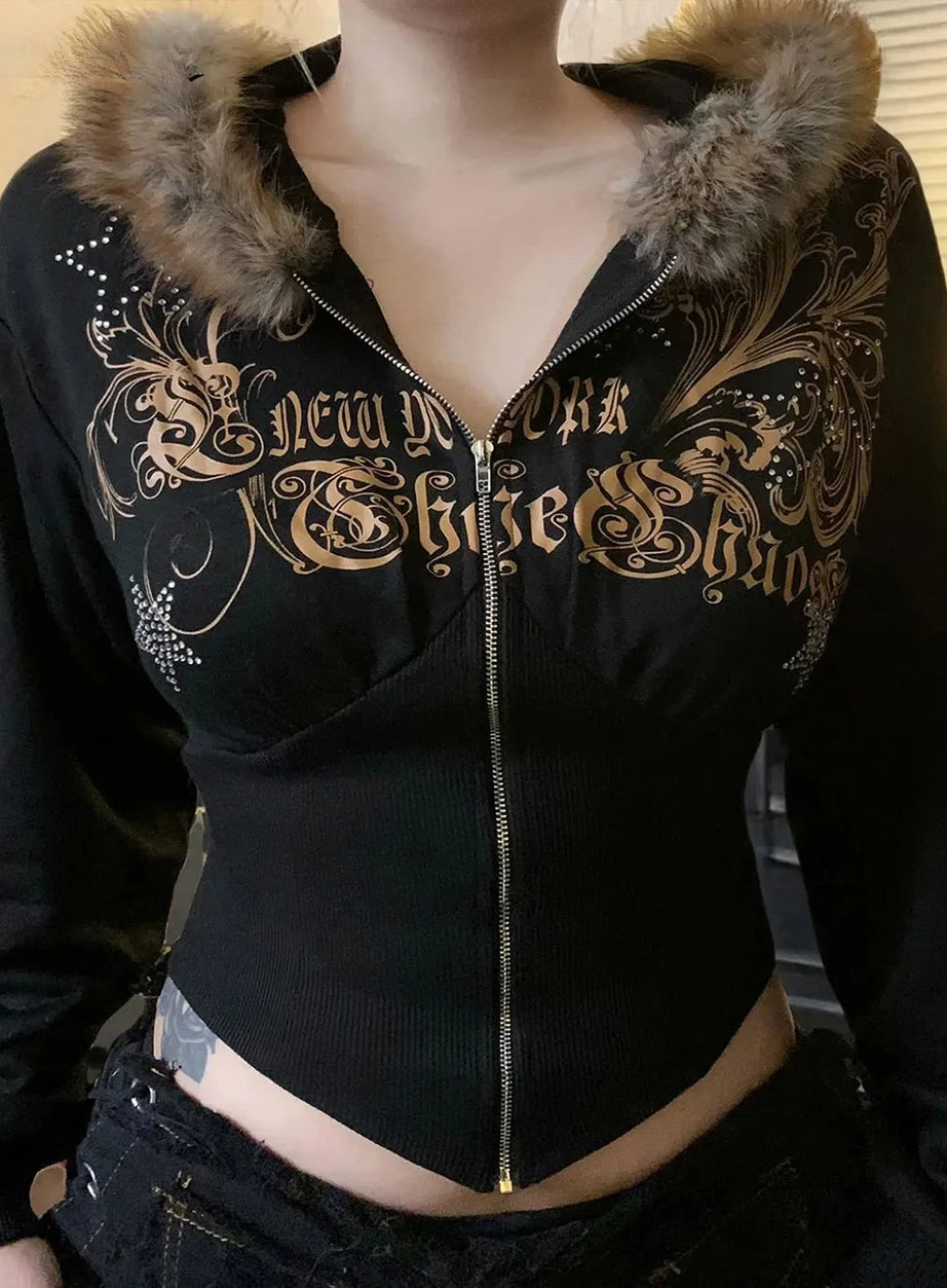 Glam Curse Korsett-Hoodie