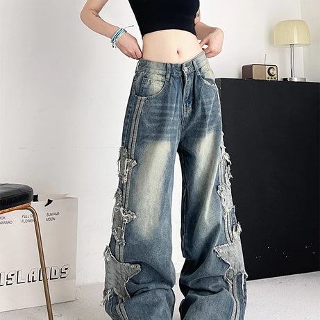 Star Patch Baggy Denim