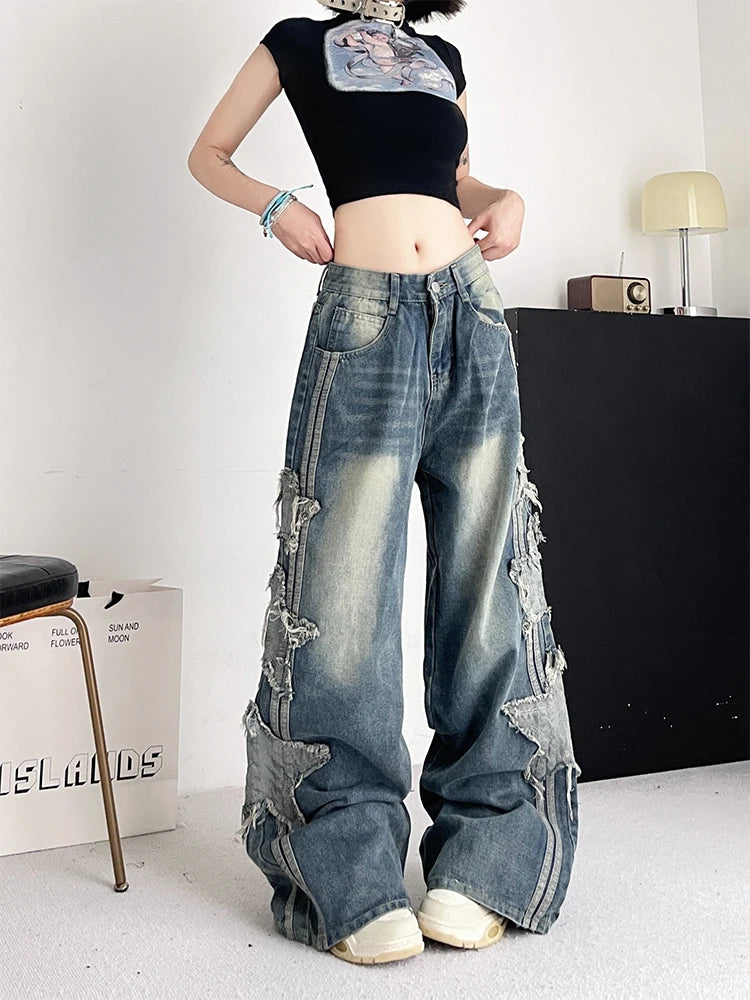 Star Patch Baggy Denim
