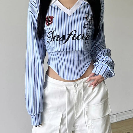 Varsity Edge Corset Shirt