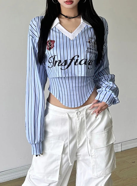 Varsity Edge Corset Shirt