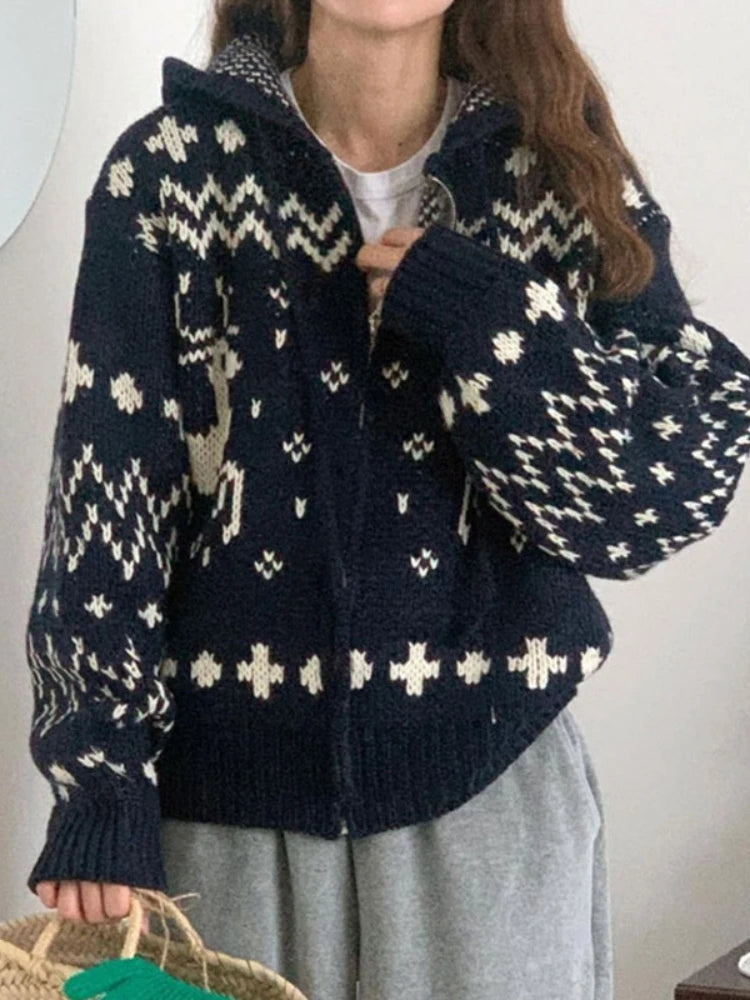 Cozy Nordic Zip Cardigan