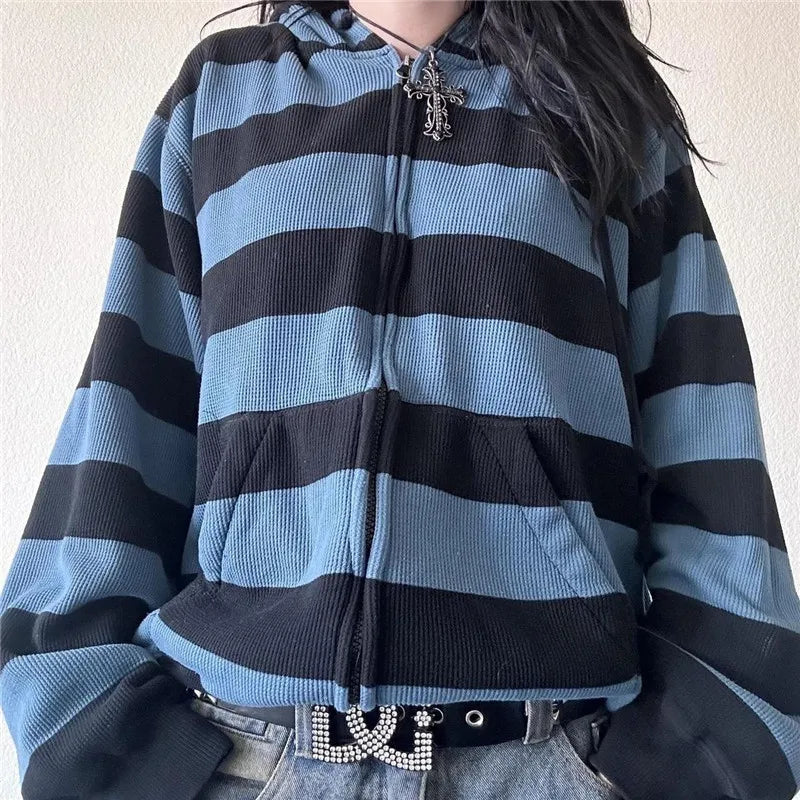 Blue Venom Grunge Hoodie