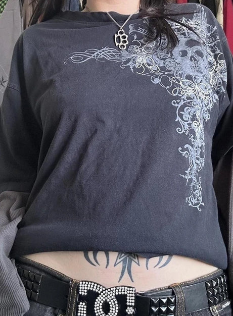 Loyalty – Gothic-T-Shirt mit Kreuzmuster