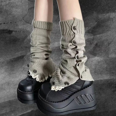 Retro Grunge Knit Leg Warmers