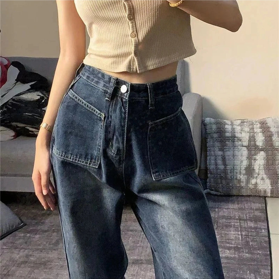 Y2k Midnight Pocket Wide-Leg Jeans