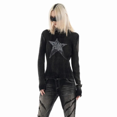 Cosmic Grunge Star Sweater