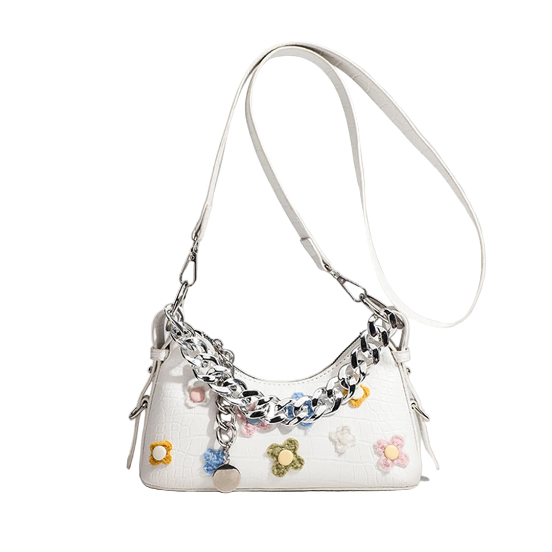 Punk Bloom Chain Shoulder Bag