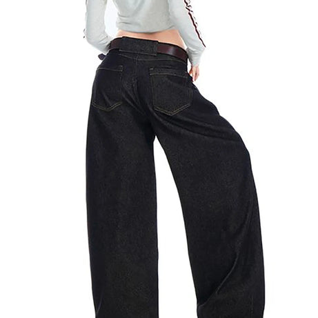Dark Wash Slouchy Wide Leg Jeans