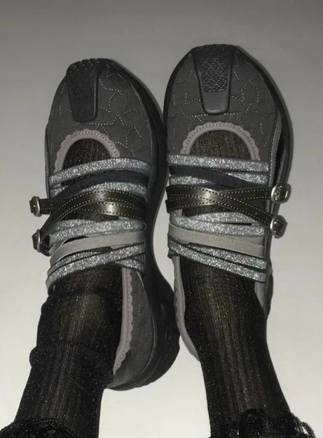 Cyber Noir Reflective Sneakers