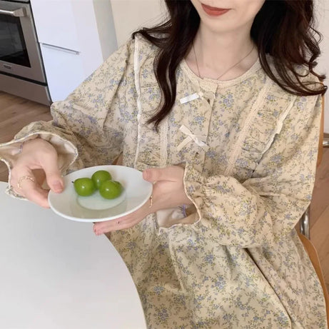 Vintage Bloom Lace Pajama Set